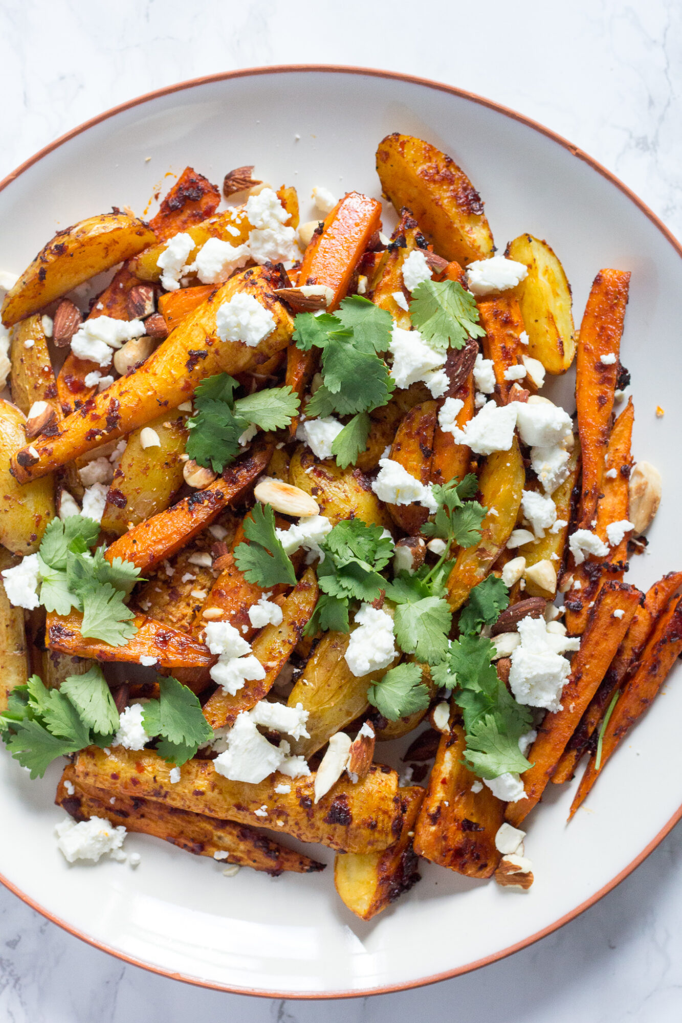 Chilli Harissa Roasted Root Vegetables With Almonds And Feta – The ...